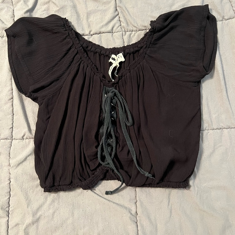 Black crop top